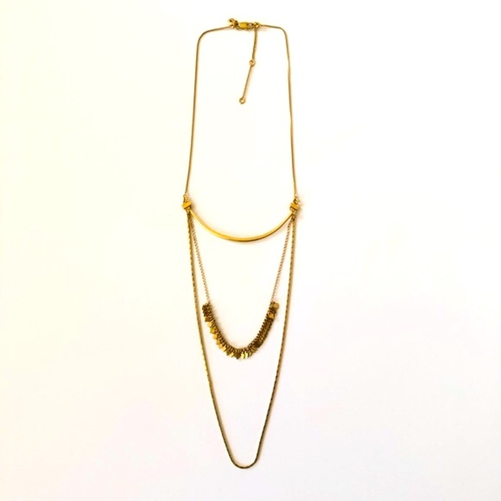 Madewell Arrow Tipped Triple Layered Necklace